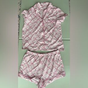 Roller Rabbit & Love Shack Fancy baby bow hearts Pajama Set